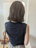 柔らかな質感。媲美のツヤ髪へ「オリーブベージュ×外国人風ボブで、軽やかな透明感ヘアに🫒」