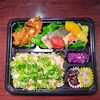 炊き込みご飯　平スズキトマトソース　ブダイ唐揚げ「3月22日のお弁当」