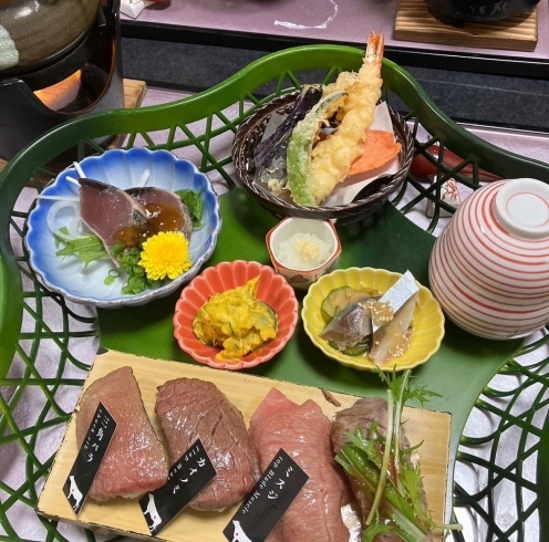 天ぷら　肉寿司　お刺身「湖南市で食べるお寿司屋さん　寿司たから船」