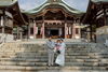 「神社でのお宮参りフォト♡三世代で迎えるはじめての節目」