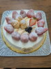 生クリームデコレーション7号「キャラクターデコレーションはチーズケーキでもお作りできます」
