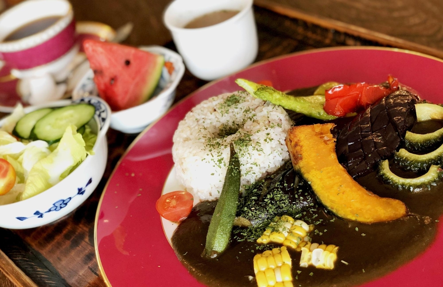 佐世保市日宇町のcafeいっぽ一歩の夏メニュー 夏野菜のカレー 佐世保のランチおすすめ店 まいぷれ 佐世保