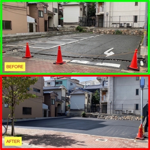 お写真② 神戸市某お寺さんは駐車場拡幅工事です♩「ますます秋らしくなってきましたね♫」