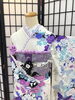 「ふりそでsanQ高砂店👘白地✖️シルバー🤍バラ蝶🦋洋柄振袖コーディネート✨6月振袖レンタルご契約の方、浴衣プレゼント❣️【東京都葛飾区限定！成人式の豪華振袖フルセットレンタル)」
