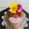 ハートのチョコケーキ