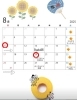 8月のスケジュールです。「次の出店は、またボンマルシェ！今月はスペシャルなので、水土日の3日間の出店となります😄」