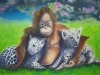 「 「オラウータンと白ヒョウ」　一般科生徒作品」