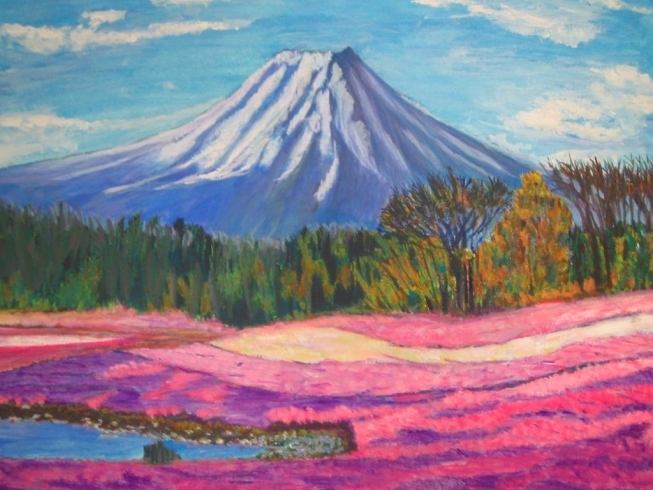 「「富士と芝桜」一般科生徒作品」