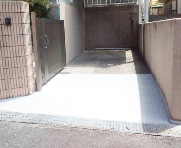 完成です「駐車場コンクリート修繕工事　【神戸市西区 リフォーム 便利屋】」
