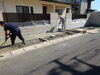 駐車場の整備です「いろいろなお仕事の紹介：新築外構／ブロック積み／乱張り／土間打ち」