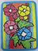 「　絵画教室子供の作品「マグネットモザイク（朝顔）」」