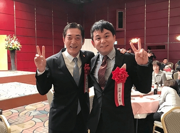 祝辞を述べていただいた中村県知事との2ショットです