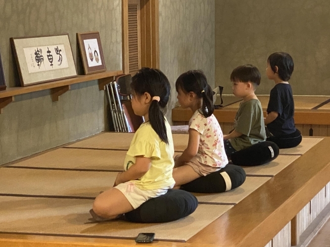 坐禅会「保育園児の坐禅会」
