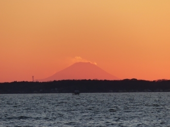 望遠で何とか撮れる富士山！（記者のカメラではこれが限界（>_<））