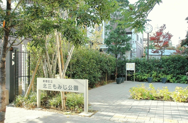 「北三もみじ公園」小さな憩いの公園