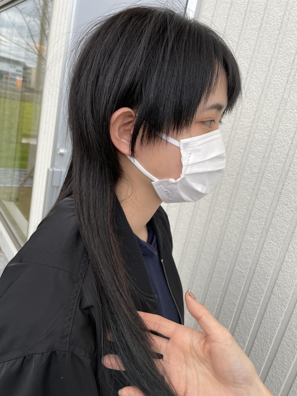 ロングウルフ グラデーションネイビー ロングウルフ グラデーションネイビー