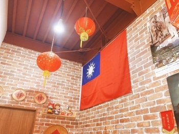 壁に台湾の国旗を発見！
