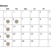 今月の営業日