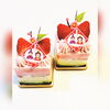 ◇雛ケーキ◇  3色のスポンジに苺サンド♪「いちご雛と雛ケーキ」