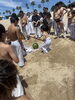 楽しいスイカ割り「ウェルピア伊予で夏季合宿！海で1000本突き・1000本蹴りも体験しました」