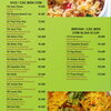 Menu cơm tại Tandoor