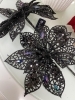 ポインセチア　黒キラキラ「クリスマス　フラワー」