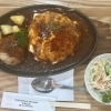 オムライス&ハンバーグ定食