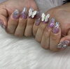 グリッターネイル「〜リボンネイル集〜　深井でネイルするならnail salonbelleにお任せください♪」