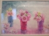 「絵画教室　作品展出品作品　「花」」