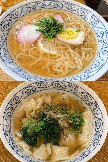 中華そば450円、刀削麺450円（いずれも税込価格）「ひとくち」