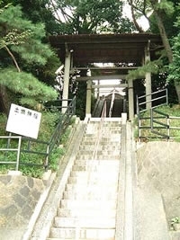 急な石段の土橋神社
