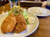 サービスランチ　近海のアジフライ「永福町　北口商店街でランチ」