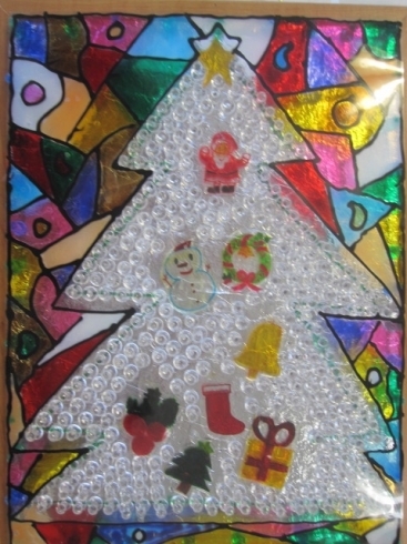 「子供絵画教室　クリスマスの飾り」
