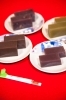 右手前：米津羊羹　左手前：黒糖　右奥：抹茶　左奥：小倉「米津羊羹本舗」