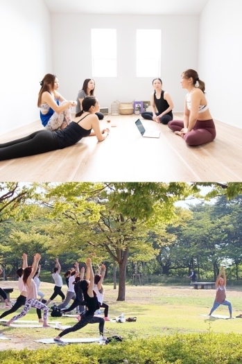 外でのパークヨガ、グループセッションなども行っています「Yoga＆Bodywork salon lynn（ヨガアンドボディーワークス サロン リン）」