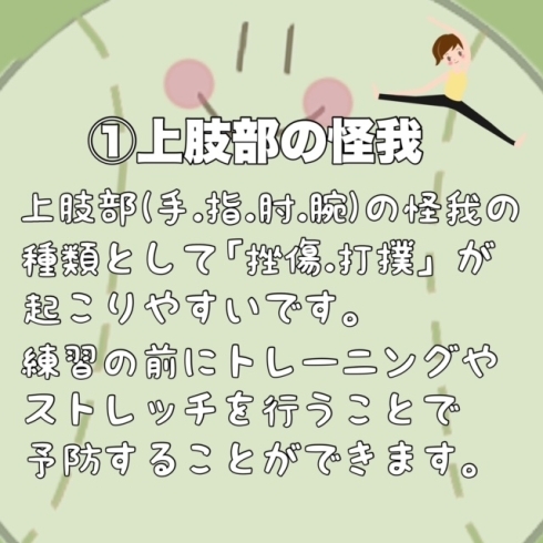 上肢部の怪我「ソフトボールに多いケガ」