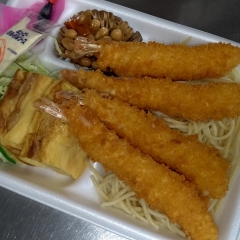 玉子焼き・エビフライ弁当