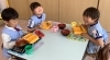 みんなで食べると楽しいんだ♡「「園内調理のあたたかい給食が大好評!」」