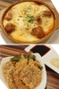 上：いのししミートボールのドリア　下：鹿のヒレカツ「Jazz & Dining きまぐれうさぎ」