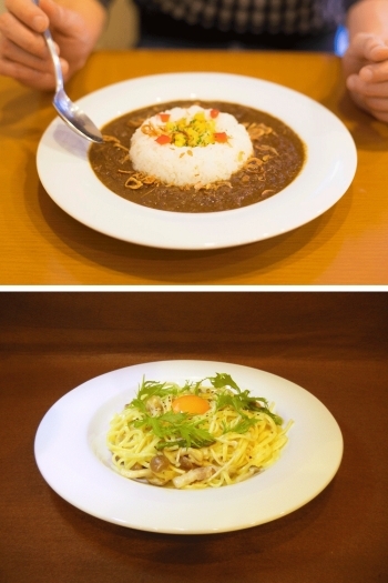 熟成チキンカレーや週替わりパスタ等フードメニューも充実♪「Ｃａｆｅ Ｌｉｎｎｅａ（カフェリネア）」