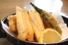 タケノコはさみ揚げ　500円（税込）
（2～6月末までの限定）「お食事処 ふかた」
