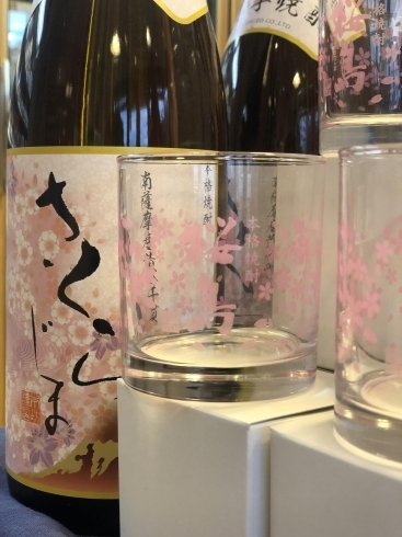 対象の焼酎をお買い上げいただいた方にプレゼント「今なら桜のグラスプレゼントキャンペーン中です。」