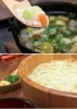 そば米雑炊750円　たらいうどん（並）500円　（大）700円「けんど茶屋」