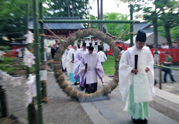 大祓式「夏越の祓」の様子「6月の大祓式［夏越の祓］ 『延喜式内名神大社　生島足島神社』のご案内」