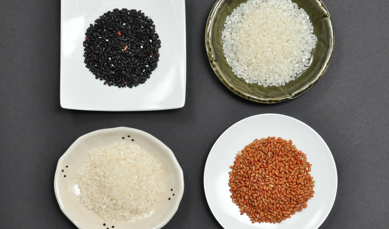 合鴨米と赤米と黒米と特別栽培米