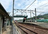 多喜浜駅のホームと線路。