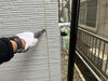 既存のシーリングを撤去している様子です。「船橋市高根台　サイディング外壁塗装工事が完了いたしました！　～外壁塗装専門店のユウマペイント船橋店～」