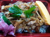 特製あさりご飯。「手作り弁当出来ました！」
