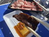 上手に焼けました！ピリ辛なタレも絶品！「展勝地冬まつりで美味しい焼肉を堪能して来ました！」
