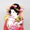 羽子板[上金雪輪]　出飾り台付　13号